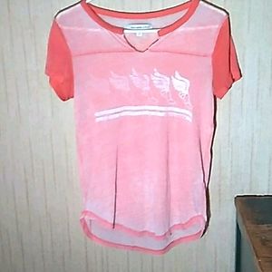 See-through pink t-shirt